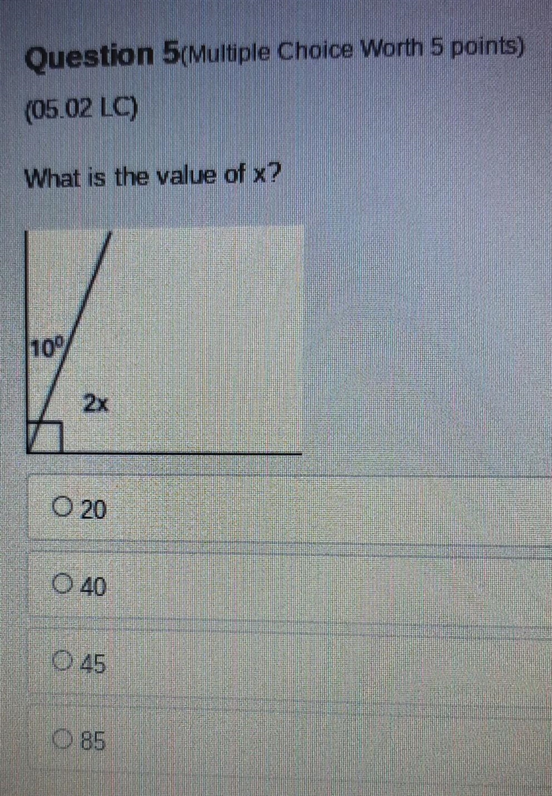 What's is the value of x? ​-example-1