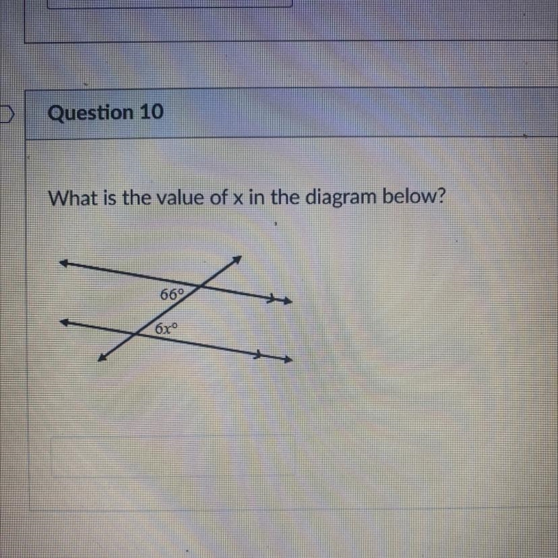 What is the value of x in the diagram below?-example-1