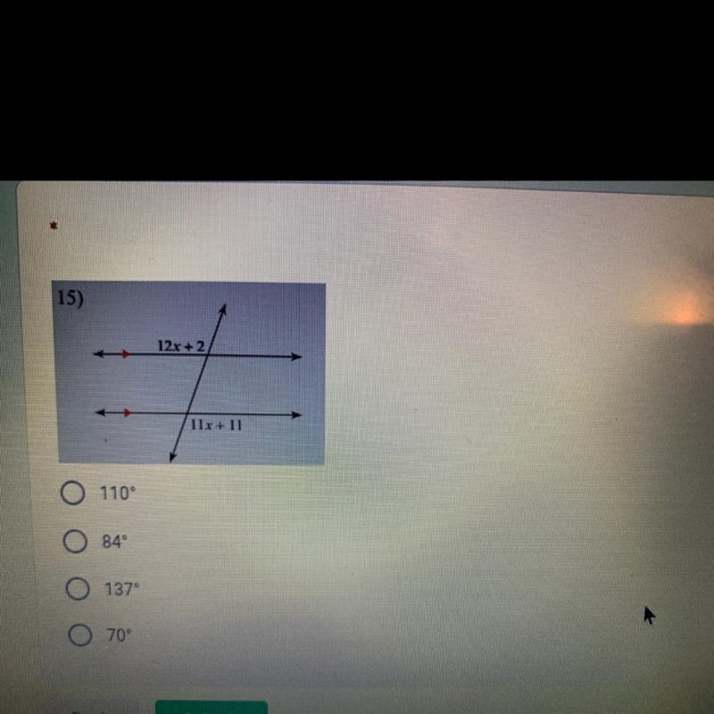 Parallel Lines cut by a transversal-example-1