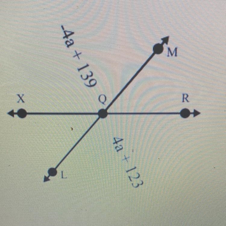 HELP! Find the measure for A) 127° B) 131° C) 135° D) 139°-example-1