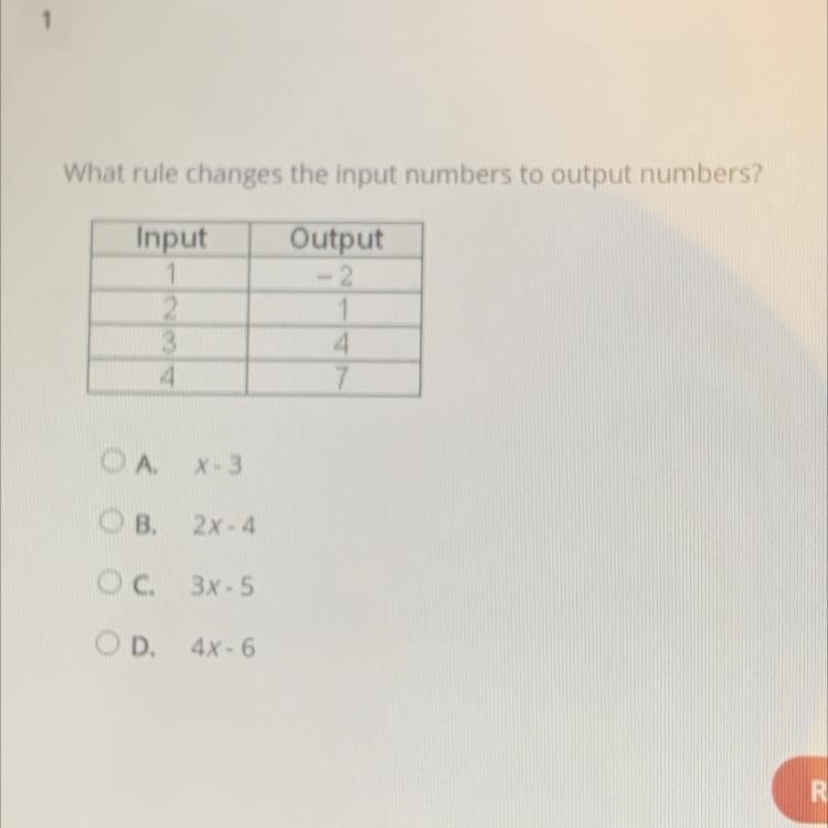 What rule changes input to output numbers-example-1