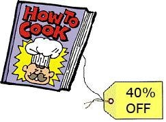 A cookbook originally cost $13.00. Yesterday, Marta bought it at 40% off. How much-example-1