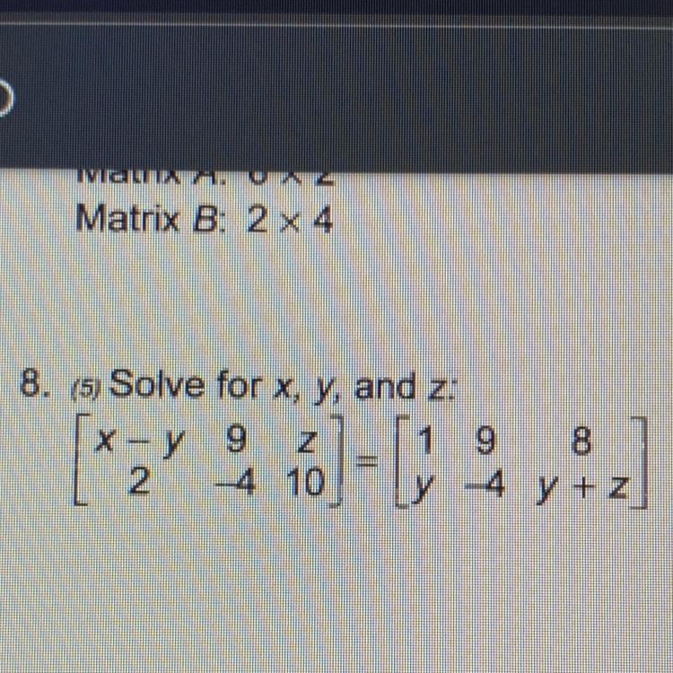 Solve for x, y and z ( help ♡ )-example-1