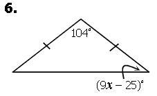 Find the x of a triangle.-example-1