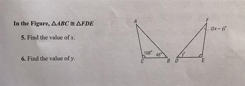 Find the value of x and y-example-1