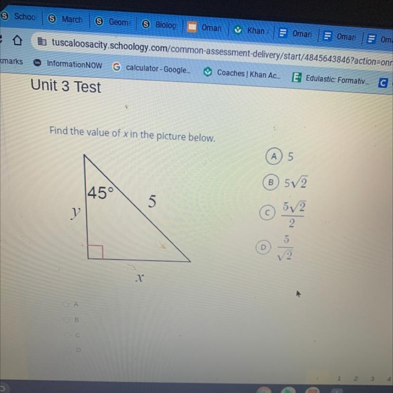 Find the value of x in the picture below.-example-1