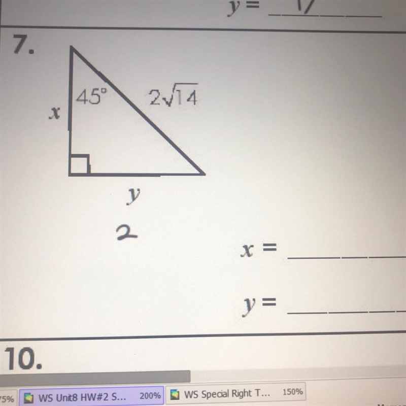 Directions Find the value of each variable-example-1