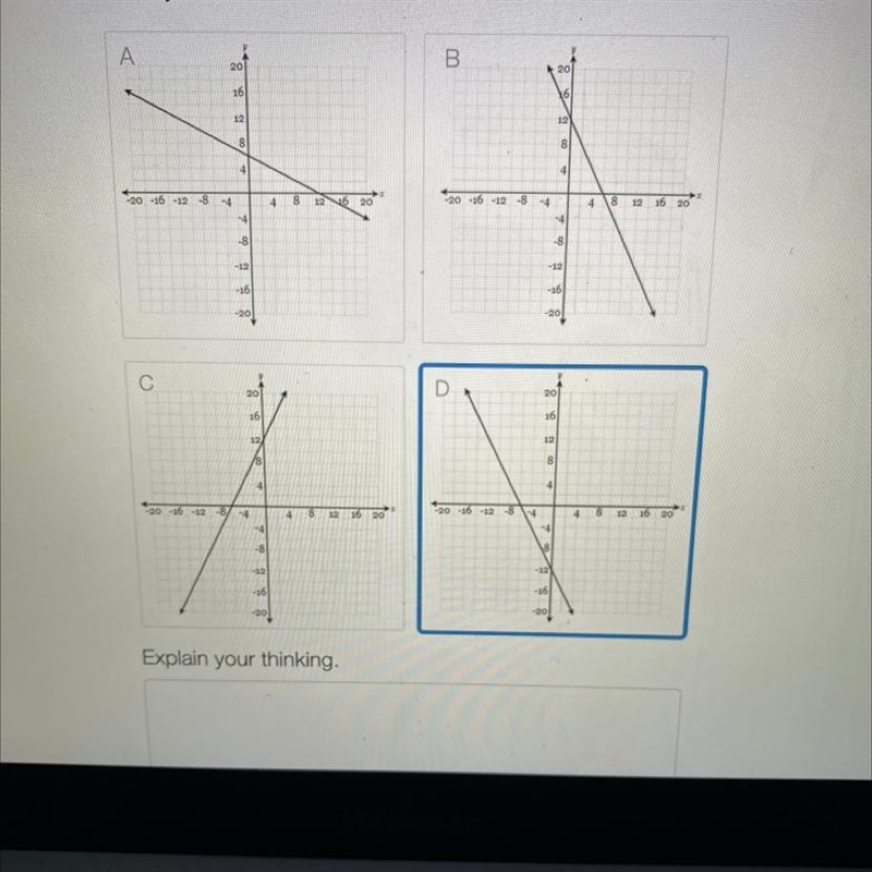 Which of the following graphs represents the equation 2x + y = 12?-example-1