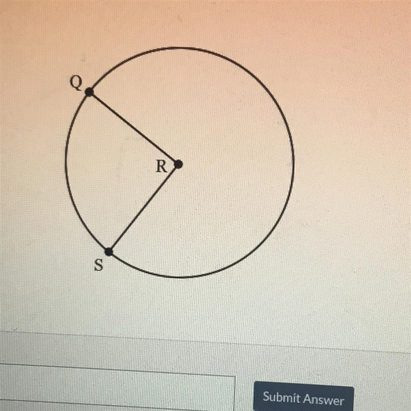 In circle R with mZQRS = 90 and QR = 11 units find area of sector QRS. Round to the-example-1