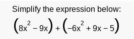 Simplify the expression below:-example-1