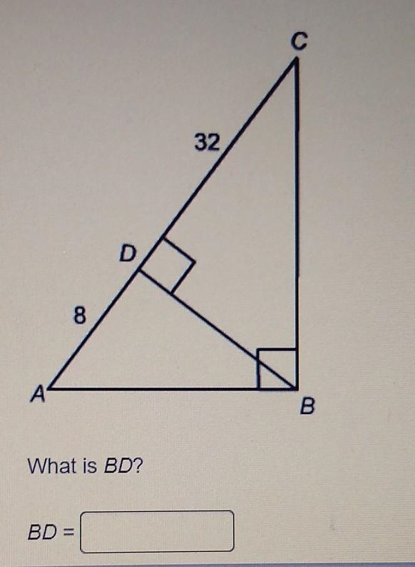 PLEASE HELP!!! :( Consider the following figure What is BD? ​-example-1