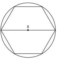 A regular hexagon is inscribed in a circle with a diameter of 8 inches. a. What is-example-1