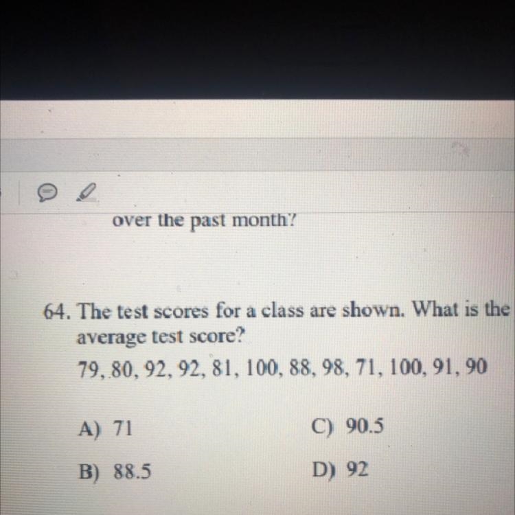 A. 71 B. 88.5 C. 90.5 D. 92-example-1