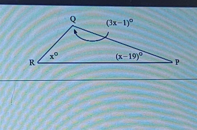 For the figure shown to the right, find the value of the variable and the measure-example-1