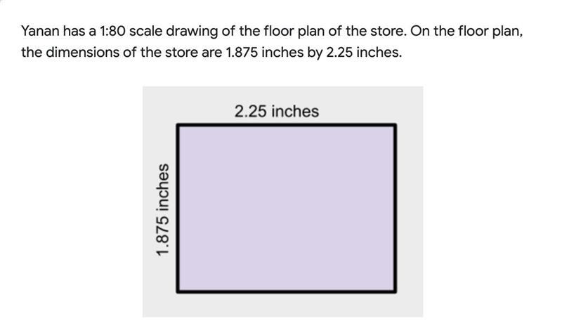 What is the area of the real store in square inches? What is the area of the real-example-1