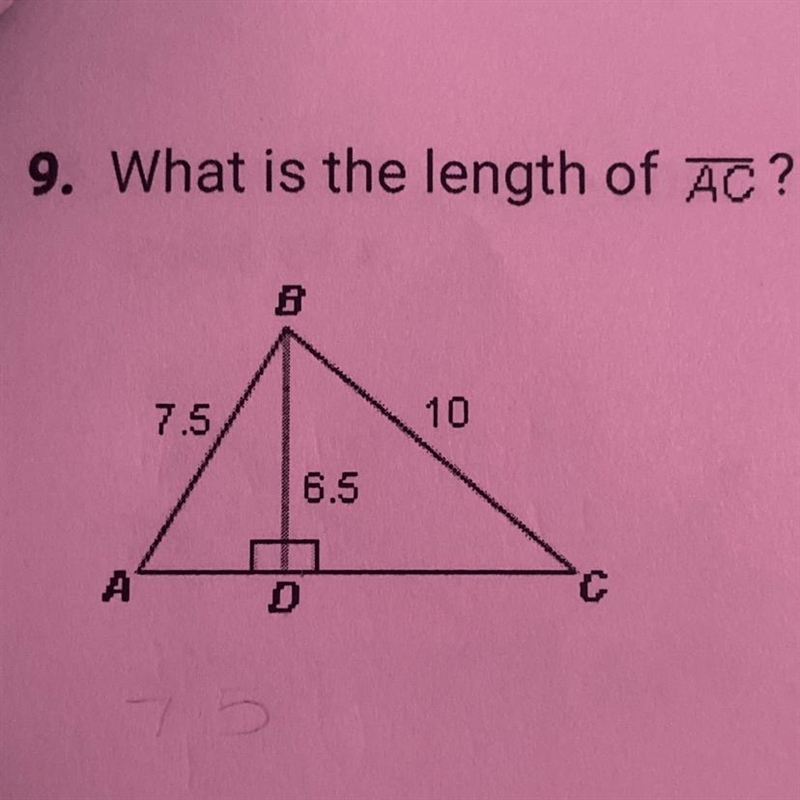 9. What is the length of AC?-example-1