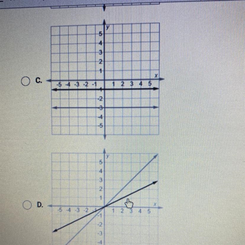 A pair of parallel lines are reflected over the x-axis. Which of these could be the-example-1