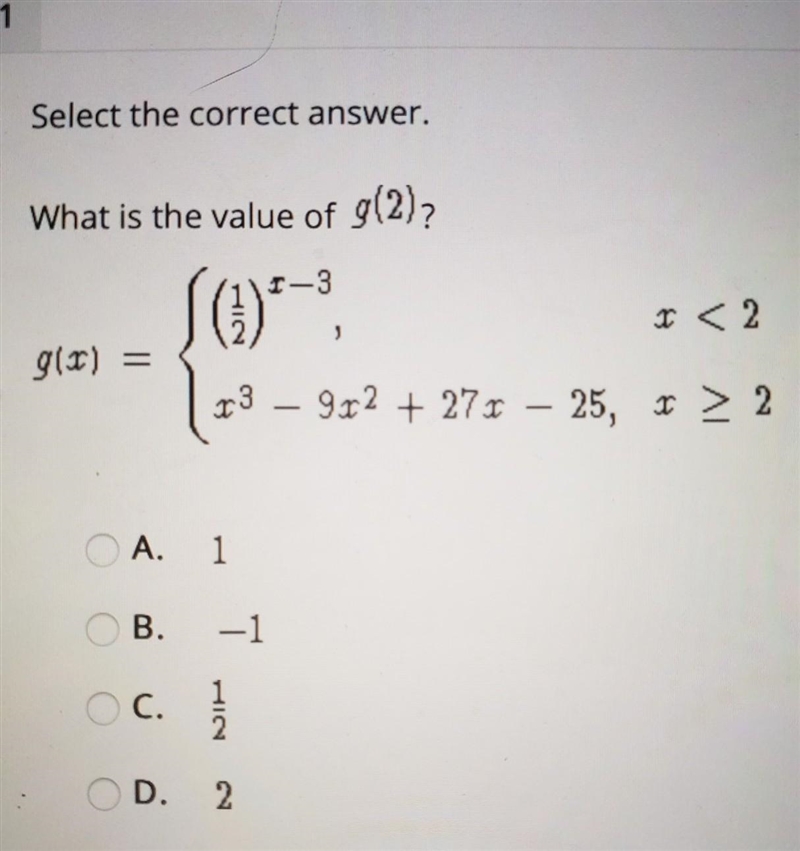 What is the value of g(2)?​-example-1