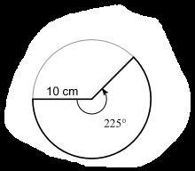 Find the area of the bolded outlined sector.-example-1