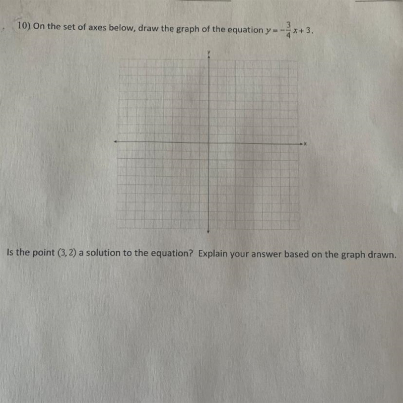 Is the point (3,2) a solution of the equation?-example-1