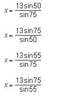 In the triangle below, which equation can be used to solve for x?-example-2