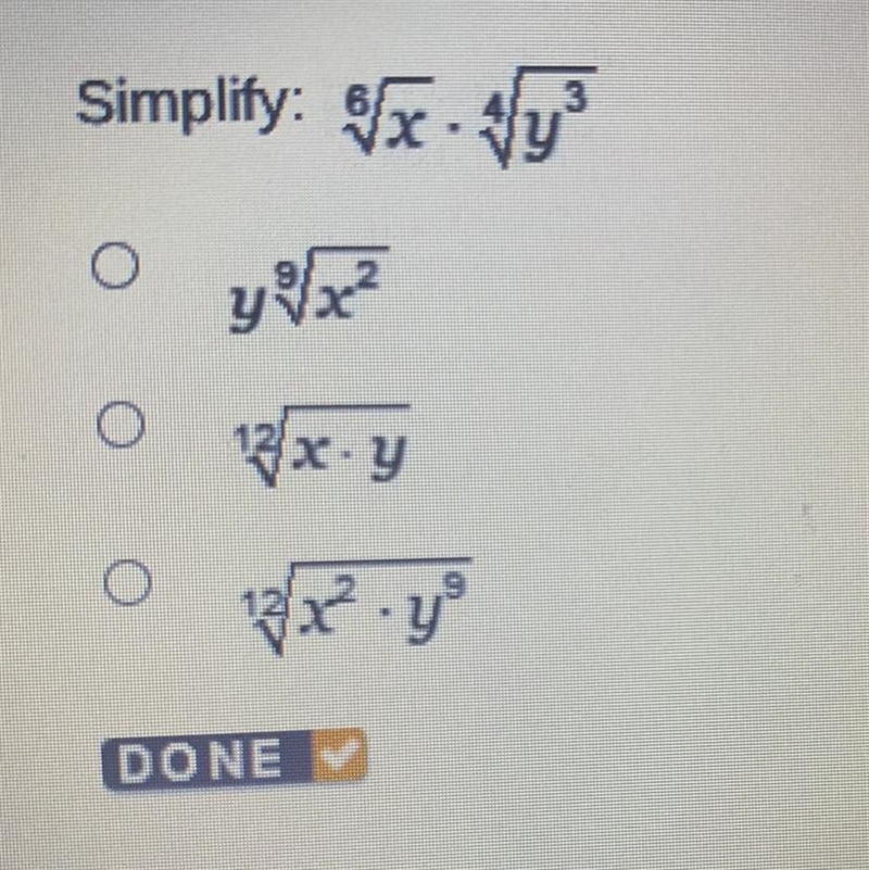 Simplify: 6√x•4√y^3.-example-1