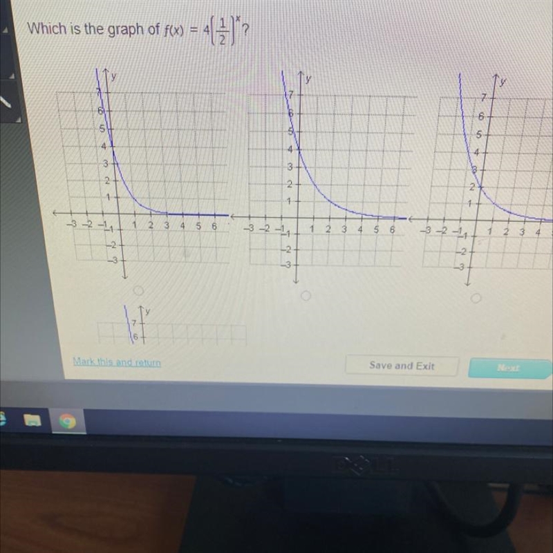 Which is the graph of f(x) = 441? 61 B SA 4 4 3 3 2 2 1 1 2 3 4. S B-example-1