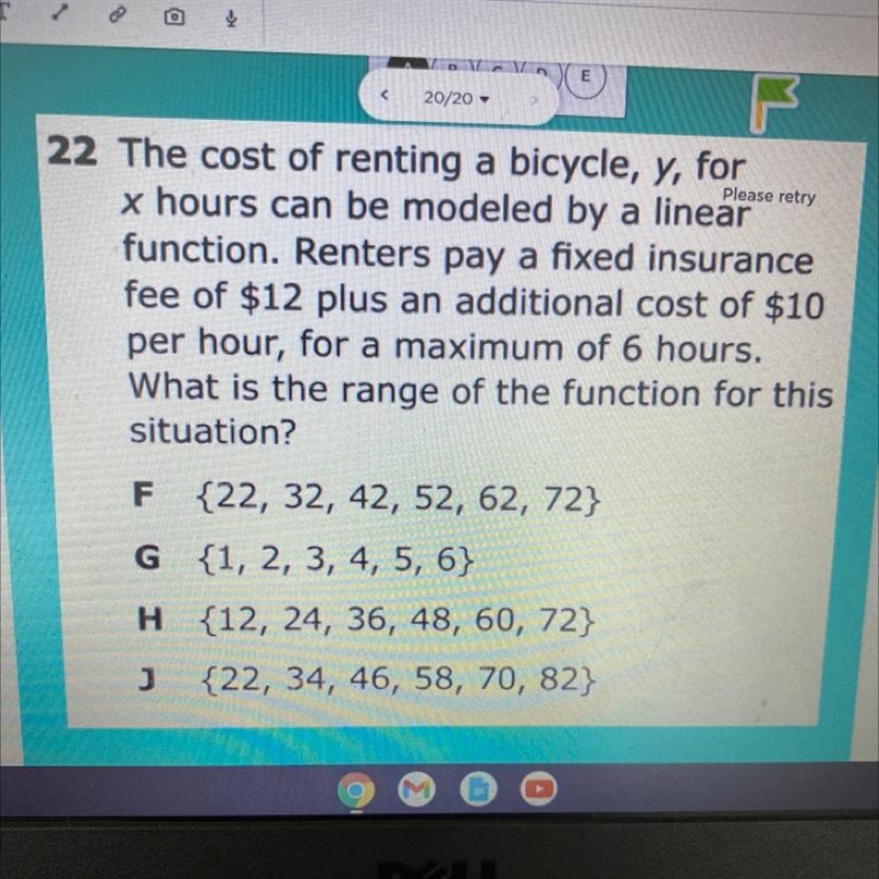 The cost of renting a bicycle, y, for x hours can be modeled by a linear function-example-1