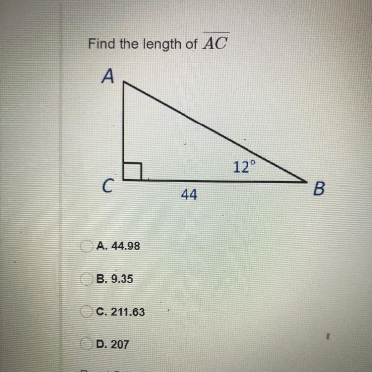 Find the length of AC-example-1