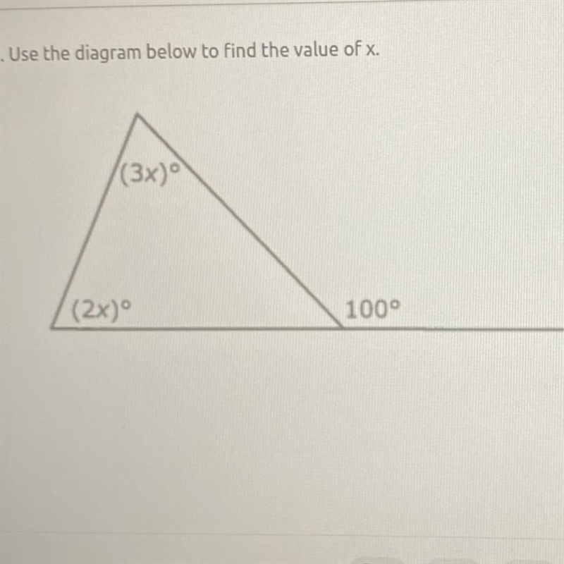 10. Use the diagram below to find the value of x.-example-1