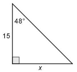 Determine the value of x. Question options: A) 72.64 units B) 12.86 units C) 16.66 units-example-1