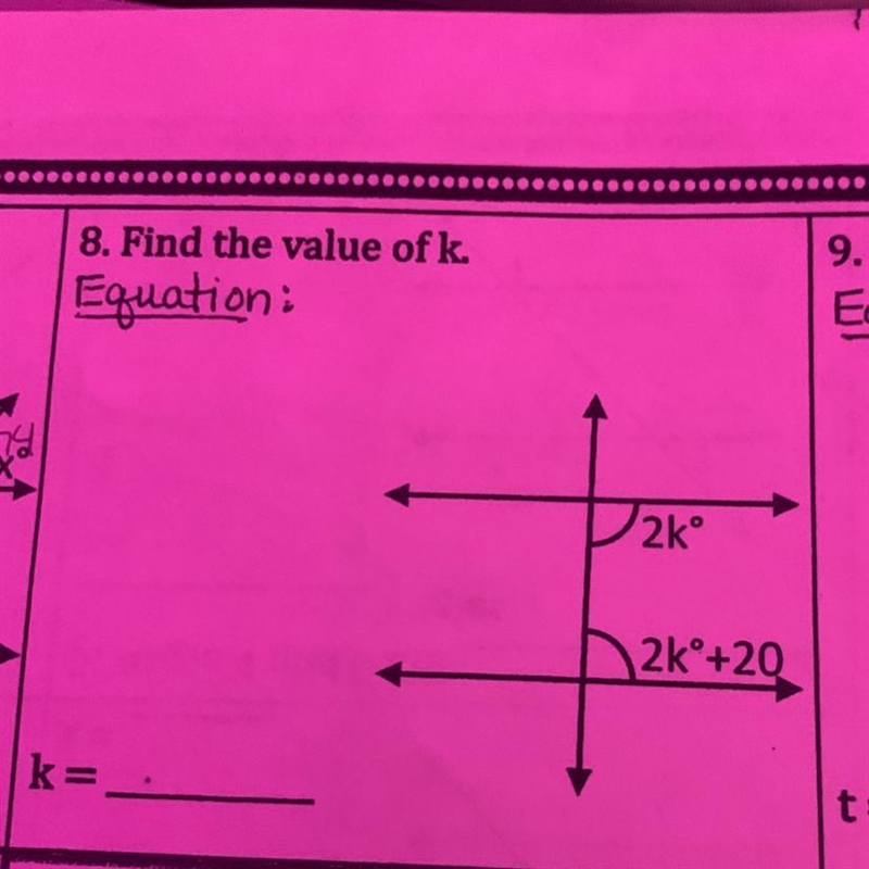 Find the value of k……-example-1