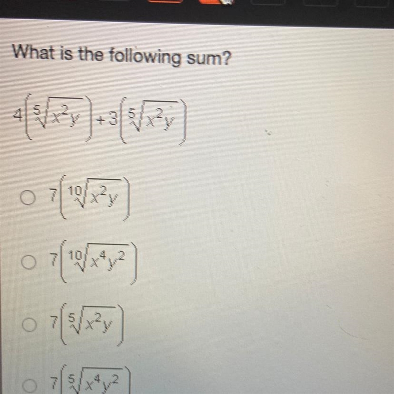 What is the following sum? [/xy)+ s(t/x+y) o 7(1984 o 7(1024x2) (8/643)-example-1