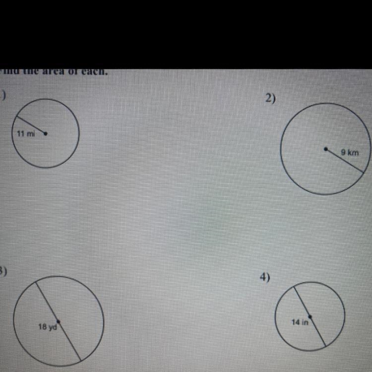 HELP Can some one help me with these 4 problems, I need to find the area, and con-example-1