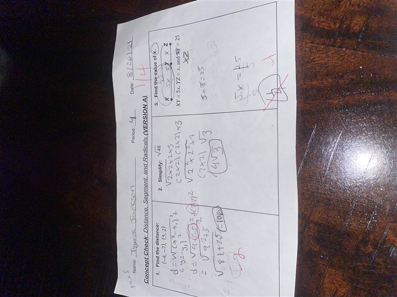 Need help with # 12 for distance/ midpoints formula. And another problem for #1 distance-example-1