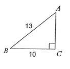 Find the missing side and angle to the nearest tenth. AC= m∠B =-example-1