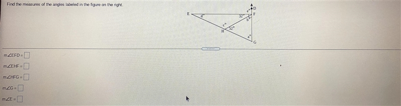 Find the measures of the angles labeled in the figure on the right-example-1