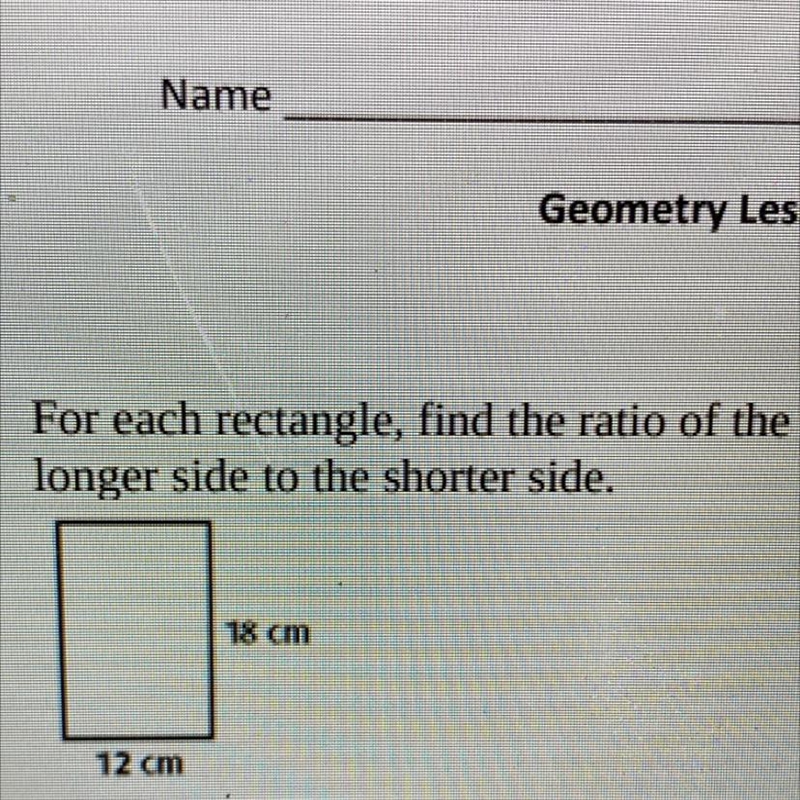 1. For each rectangle, find the ratio of the longer side to the shorter side.-example-1