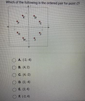 Which of the following is ordered pair for point C?-example-1