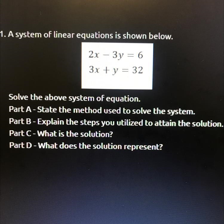 2x - 3y = 6 3x + y = 32-example-1