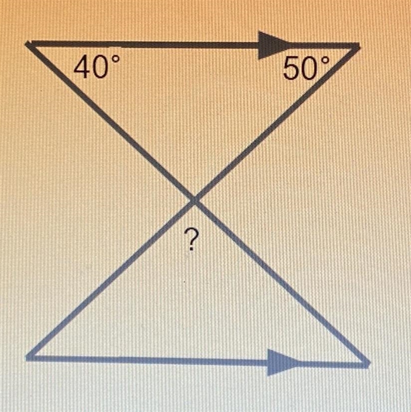 Find the missing angle.-example-1