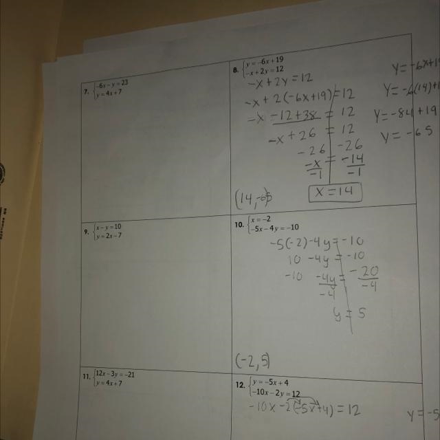 Systems of equations worksheet PLEASE HELP* 1-12-example-1