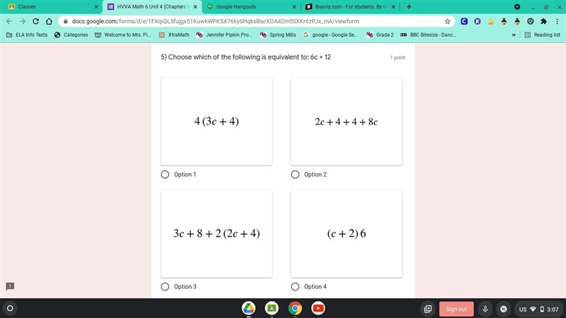 Choose which of the following is equivalent to: 6c + 12-example-1