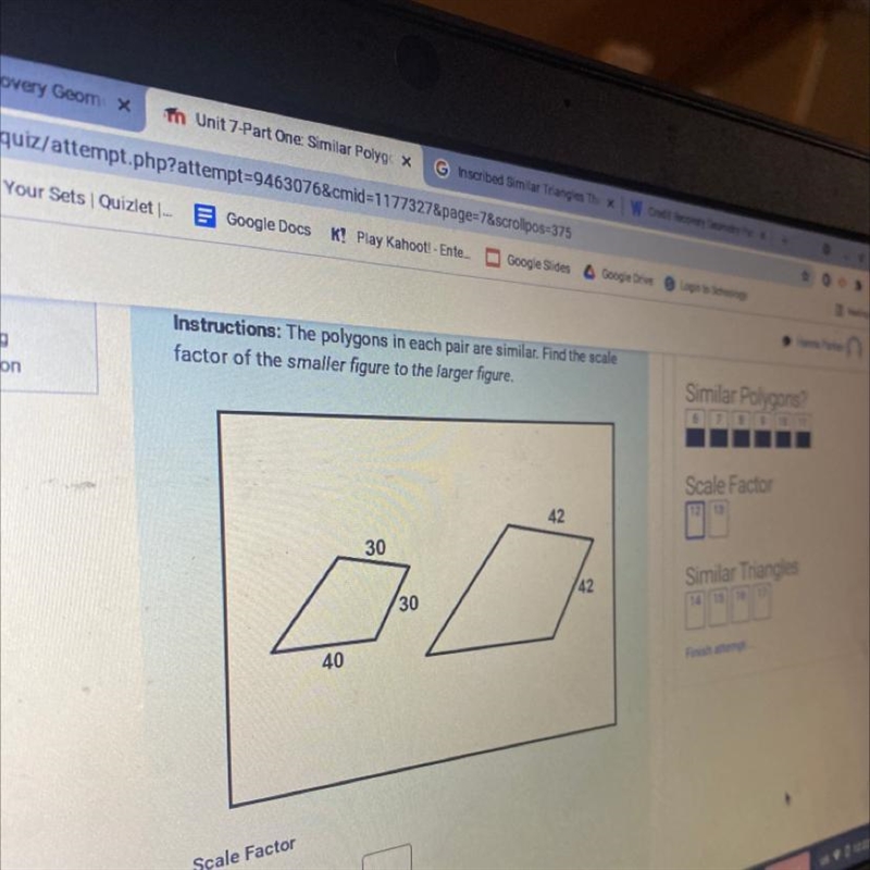 Find the scale factor-example-1