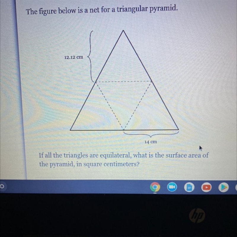 The figure below is a net for a triangular pyramid. If all the triangles are equilateral-example-1