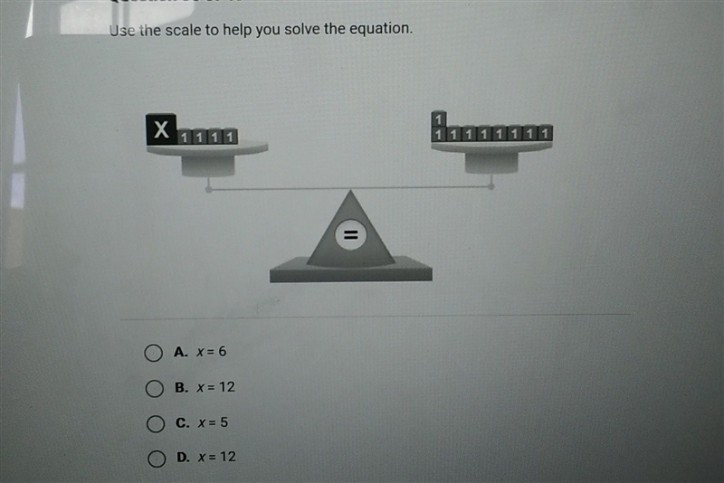 Use the scale to help you solve the equation.​-example-1