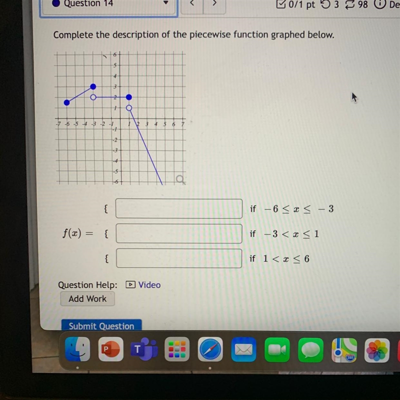 Complete the description of the piecewise function graphed below.-example-1