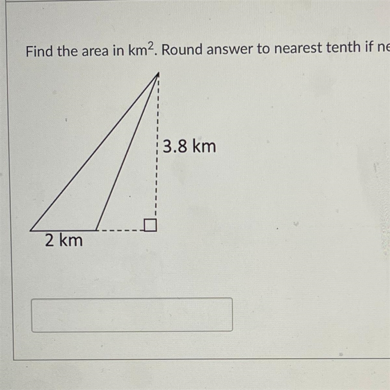 Find the area in km2. Round answer to the nearest tenth if necessary-example-1