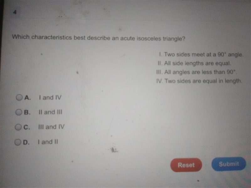 Which characteristics best describe an acute isosceles triangle-example-1