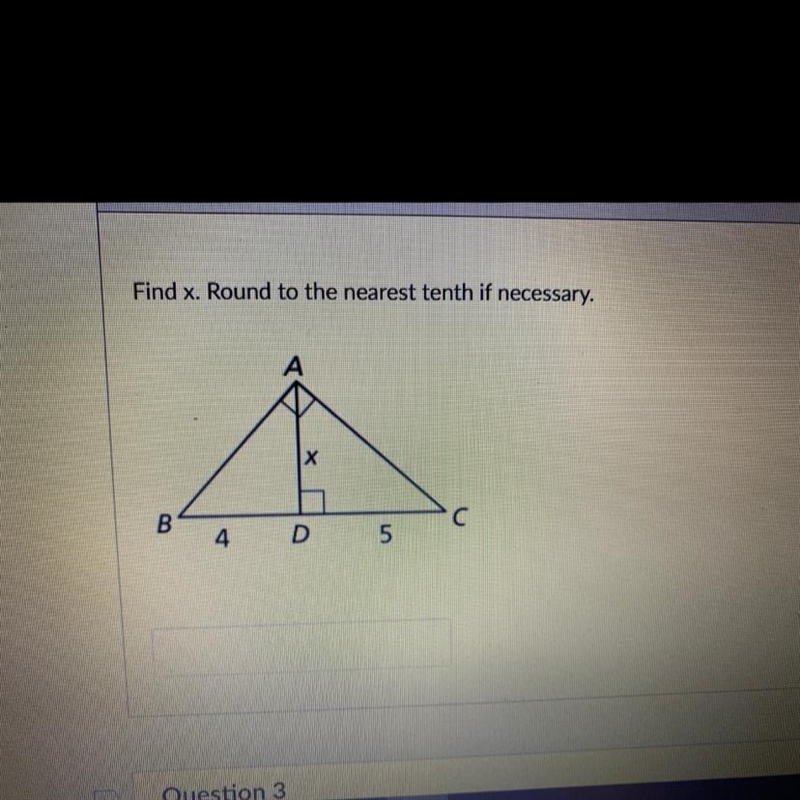 Find x. Round to the nearest tenth if necessary.-example-1